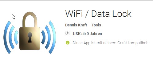 Kostenlose Android App um mobile Datenverbindungen zu unterbinden und mit einem Kennwort zu schützen